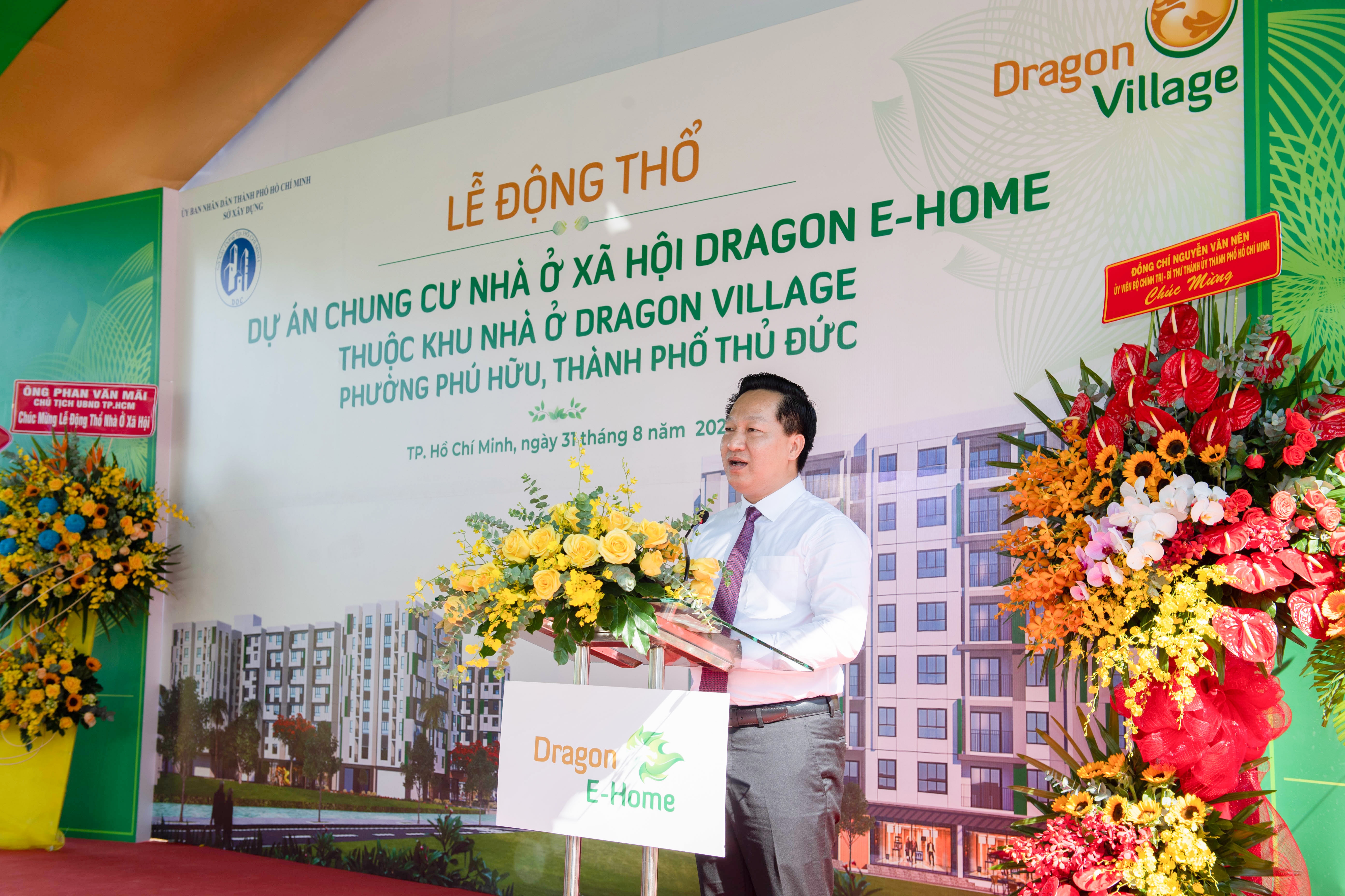 Động thổ Dự án Chung cư nhà ở xã hội Dragon E-Home Thành phố Thủ Đức dong tho du an chung cu nha o xa hoi dragon e home thanh pho thu duc