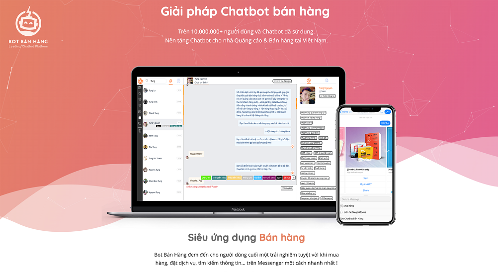 Bot bán hàng - nền tảng nhắn tin chuyên nghiệp cho doanh nghiệp và nhà kinh doanh online