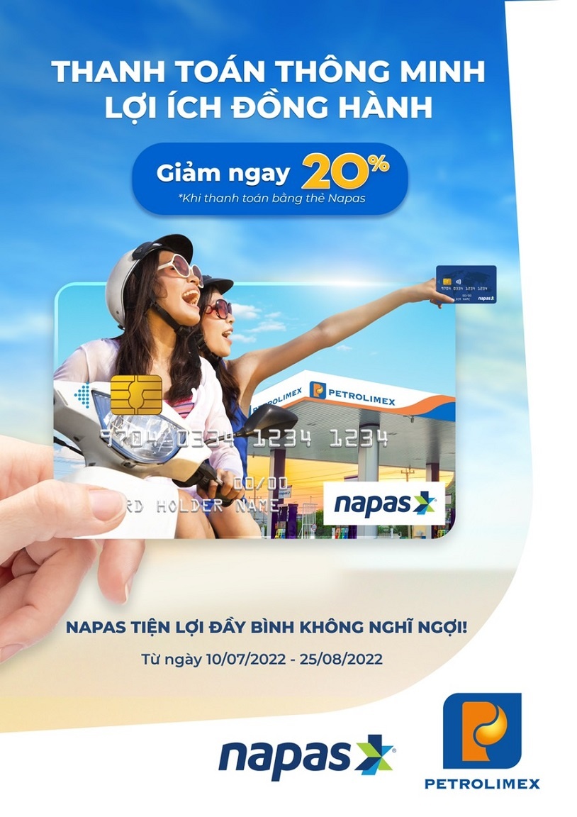 mua xang duoc giam 20 khi thanh toan bang the napas