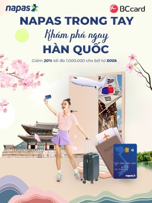 Du lịch Hàn Quốc, Napas ưu đãi hoàn tiền tới 1 triệu đồng cho du khách Việt