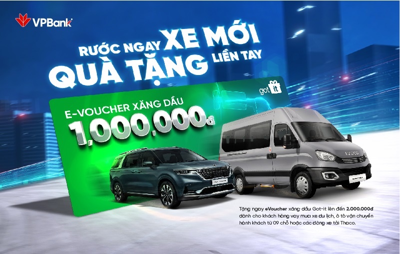 ruoc ngay xe moi tang qua lien tay khi vay mua o to tai vpbank
