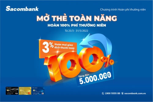nhieu uu dai khi mo moi the tin dung tai sacombank