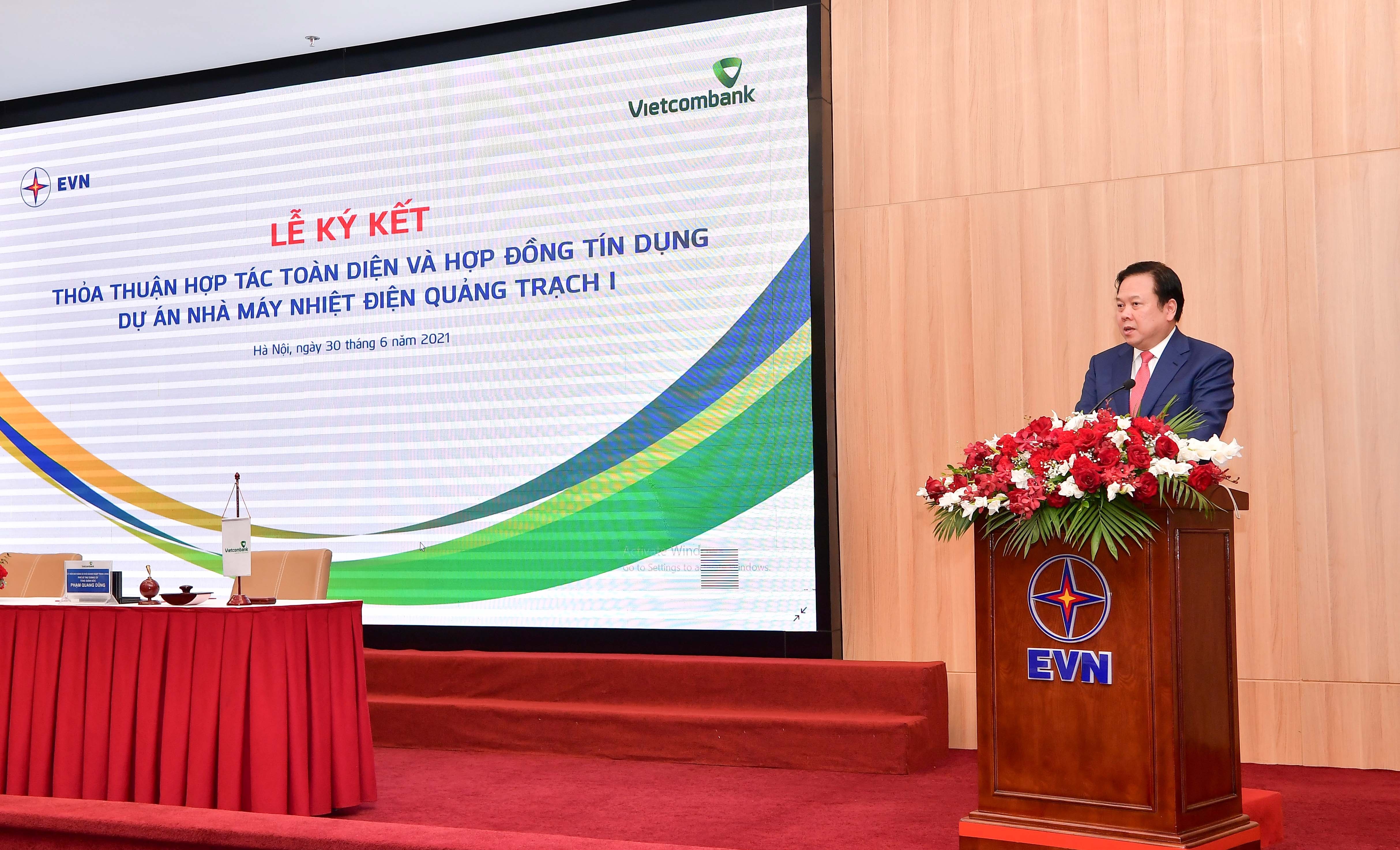 vietcombank ky hop dong tin dung tai tro du an nha may nhiet dien quang trach 1