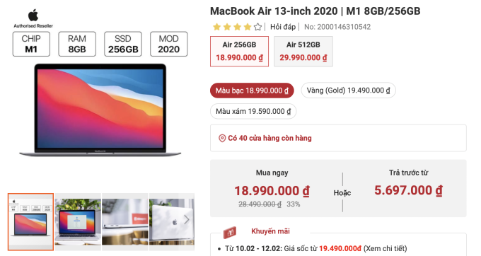 gia macbook air m1 lao doc