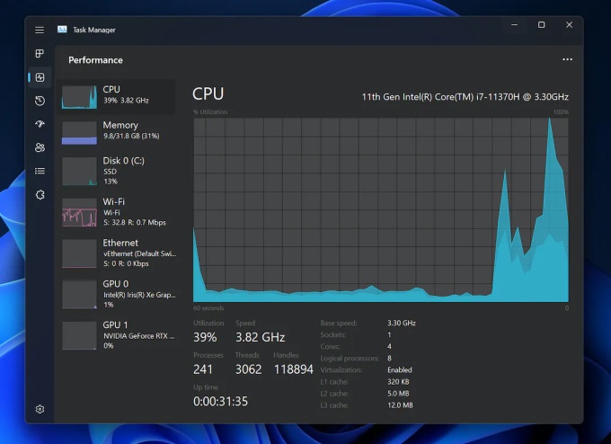 windows 11 co ban cap nhat lon dau tien