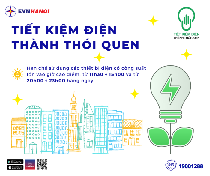 evnhanoi khuyen cao khach hang nen su dung thiet bi dien co dan nhan tiet kiem nang luong