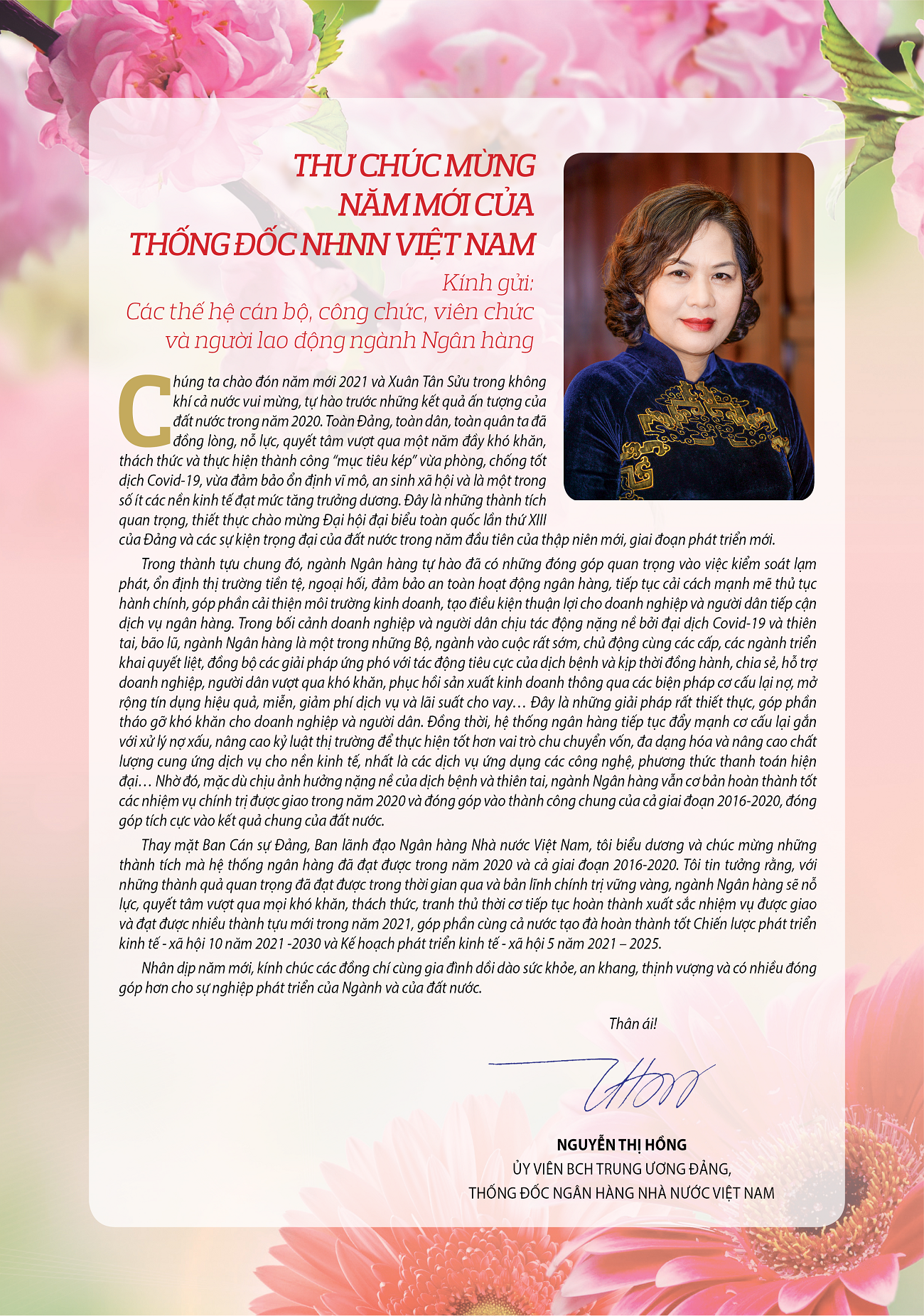 thu chuc mung nam moi cua thong doc ngan hang nha nuoc viet nam 111399
