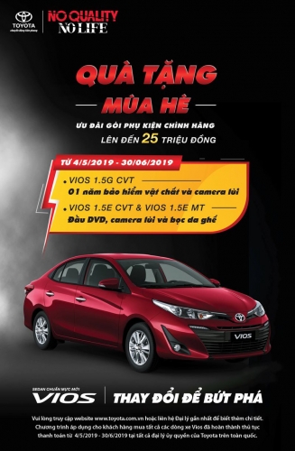 Mua Toyota Vios tặng ngay phụ kiện chính hãng