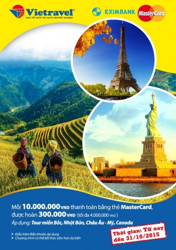 Nhiều ưu đãi dành riêng cho chủ thẻ Eximbank-MasterCard
